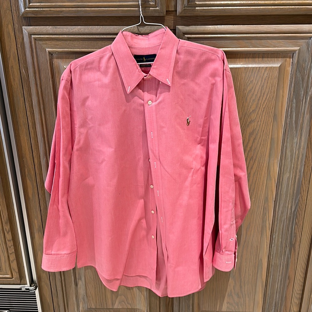Ralph Lauren Button Down Chambray Oxford Long Sleeve Shirt